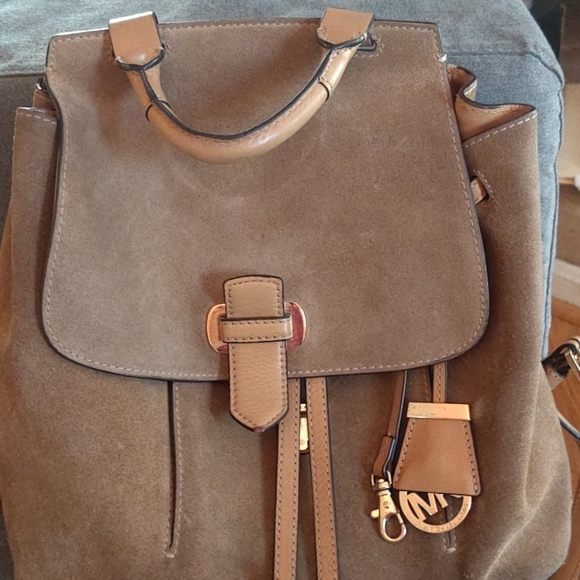 Michael Kors suede backpack w/ smooth leather back main image 4